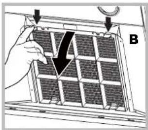 HOTPOINT-ARISTON HLB 9.8 ASH XHA - Konserwacja filtra węglowego (B) - 1