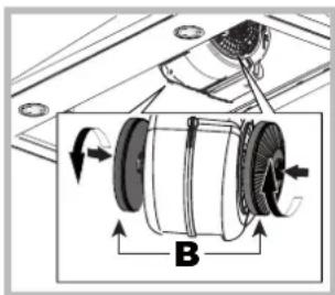 HOTPOINT-ARISTON HNP 6.6 AM (K)HA - Manutenzione del filtro al carbone (B) - 1