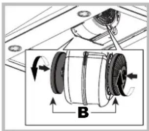 HOTPOINT-ARISTON HNP 6.6 AM (K)HA - Entretien du filtre à charbon (b) - 1