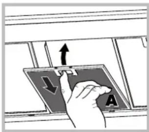 HOTPOINT-ARISTON HNP 6.6 AM (K)HA - Mantenimiento de los filtros de grasas (A) - 1