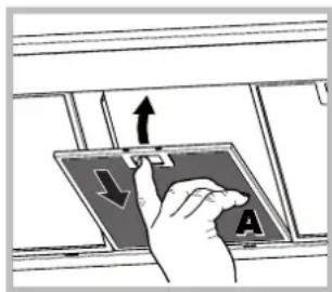 HOTPOINT-ARISTON HNP 6.6 AM (K)HA - Manutenção dos filtros de gorduras (A) - 1
