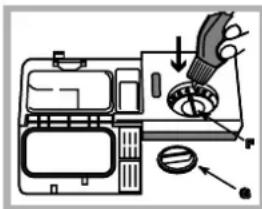 HOTPOINT-ARISTON LST 5337 X - Measuring out the rinse aid - 1