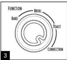FUNCTION BROIL BAKE TOAST CONVECTION 3