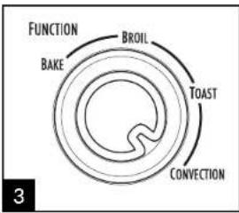 FUNCTION BROIL BAKE TOAST CONVECTION 3