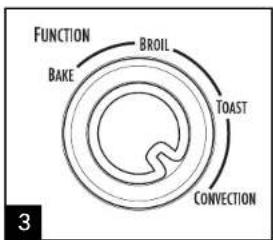 FUNCTION BROIL BAKE TOAST CONVECTION 3