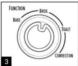 FUNCTION BROIL BAKE TOAST CONVECTION 3