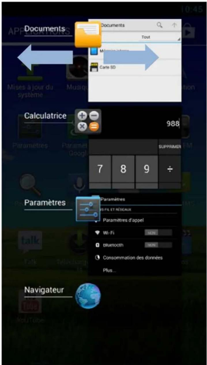 HISENSE U98 - Gérer les applications récemment utilisées - 3
