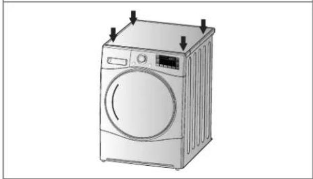 LG RC7055AP1Z - Het waterpasplaatsen van de droger - 3