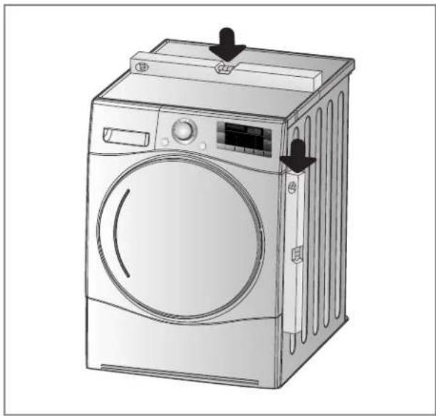 LG RC7055AP1Z - Het waterpasplaatsen van de droger - 1