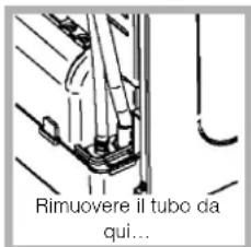 Rimuovere il tubo da qui...