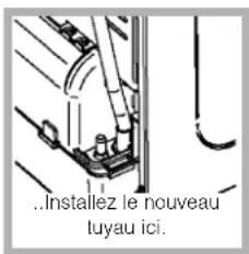 ..Installez le nouveau luyau ici.