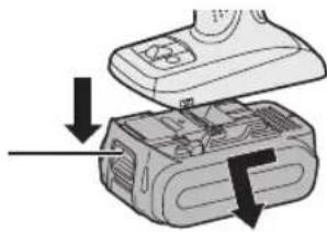 PANASONIC EY 74A1 LS2G - Bevestigen en verwijderen van de accu - 2
