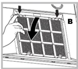 HOTPOINT-ARISTON HNC 9.8 ABI XHA - Manutenzione del fi ltro al carbone (B) - 1