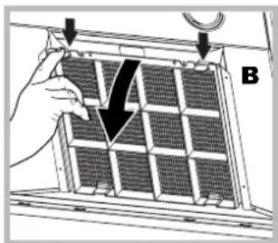 HOTPOINT-ARISTON HNC 9.8 ABI XHA - Údržba uhlíkového fi ltru (B) - 1