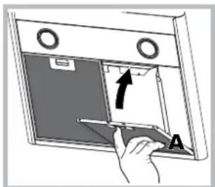 HOTPOINT-ARISTON HNC 9.8 ABI XHA - Mantenimiento de los fi Itros de grasas (A) - 1