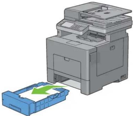 DELL C2665DNF - Suppression des bourrages papier dans le bac 1 - 3