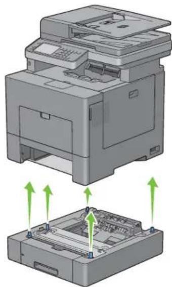 DELL C2665DNF - Démontage du chargeur 550 feuilles en option - 6