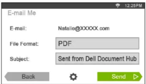 DELL C2665DNF - Réception du fichier numérisé sous forme de courriel - 1