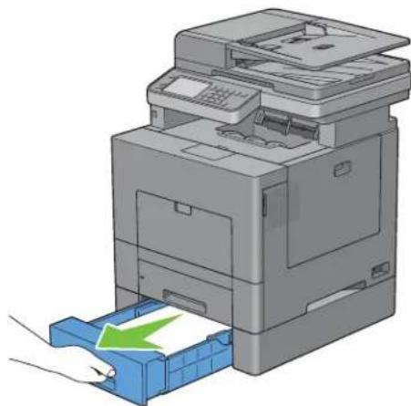 DELL C2665DNF - Supprimer des bourrages papier dans le chargeur 550 feuilles - 1