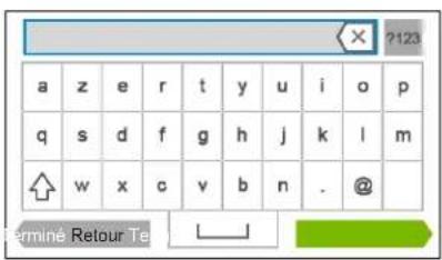DELL C2665DNF - Utilisation du clavier affiché sur l'écran tactile - 2