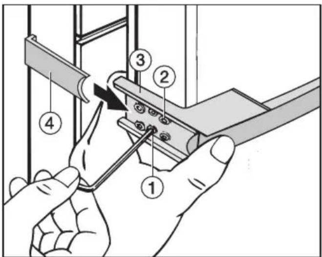 MIELE FN 12221 S1 - Remontage de la poignée de porte - 1