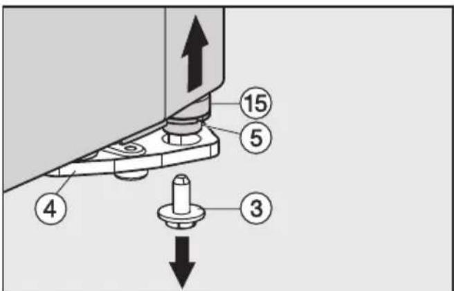 MIELE FN 12221 S1 - Déplacement de la porte : - 1