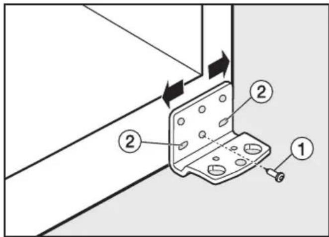 MIELE FN 12221 S1 - Alignement de la porte de l'appareil - 1