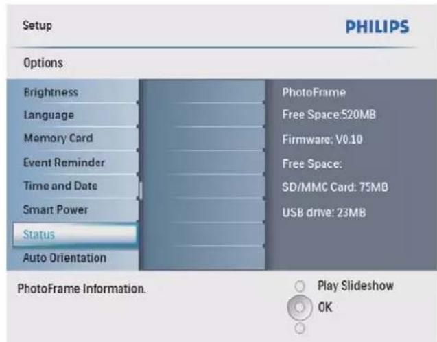 PHILIPS AVENT SPF2207 - Affi chage de l'etat du PhotoFrame - 2