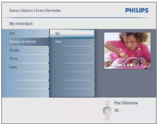 PHILIPS AVENT SPF2207 - Suppression d'un rappel - 1