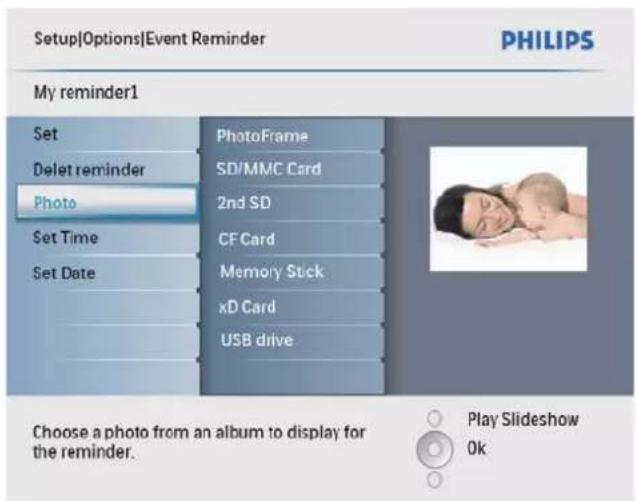 PHILIPS AVENT SPF2207 - Selection d'une photo de rappel - 4