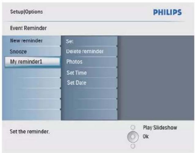 PHILIPS AVENT SPF2207 - Activation/désactivation d'un rappel - 3
