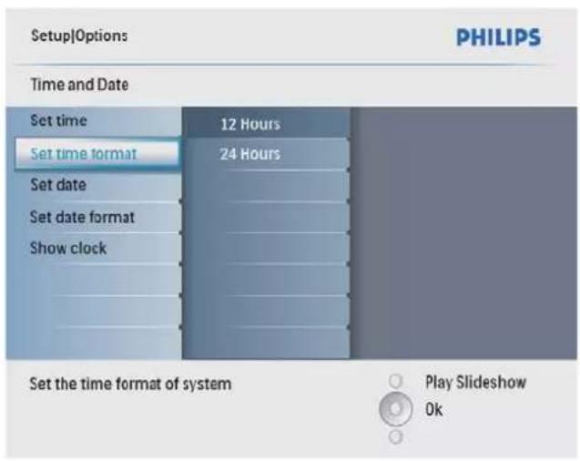 PHILIPS AVENT SPF2207 - Réglage du format date et heures - 3