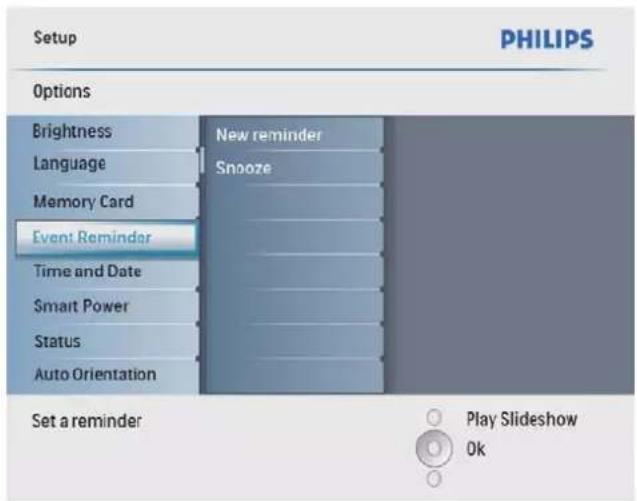 PHILIPS AVENT SPF2207 - Creation d'un rappel d'évenement - 2