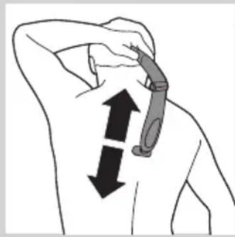 PHILIPS Bodygroom Series 3000 BG2026 - Χρήση του εξαρτήματος ξυρίσματος πλάτης (μόνο BG2036/BG2038) - 3