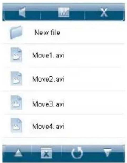Ricatech RC3300 - Description of movie file list interface - 1