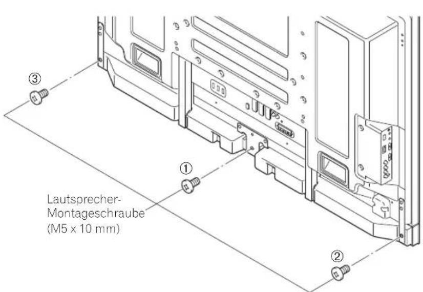 PIONEER PDPS63 - Ziehen Sie unter Verwendung der mitgelieferten Schrauben von hinten fest (drei Positione) - 1