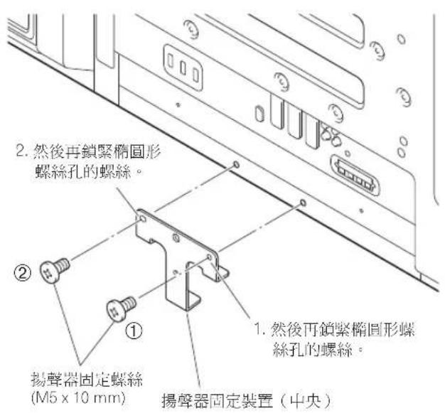 PIONEER PDPS63 - 將揚聲器固定裝置安裝到平面電視後方。 - 2