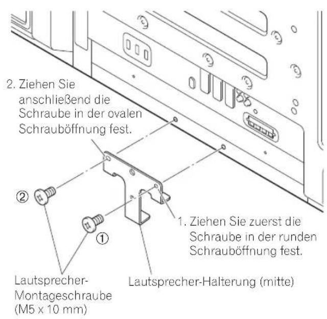 PIONEER PDPS63 - Montieren Sie die Laufsprecher-Halterungen an die Rückseite des Flachbildfernsehers. - 2