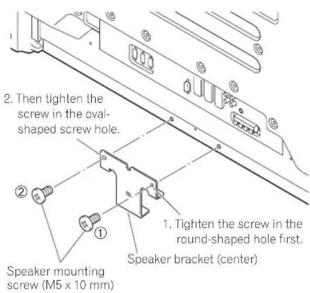 PIONEER PDPS65 - Attach the speaker brackets to the rear of the flat screen TV. - 2
