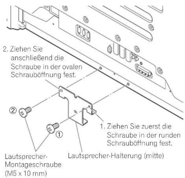 PIONEER PDPS65 - Montieren Sie die Lautsprecher-Halterungen an die Rückseite des Flachbildfernsehers. - 2