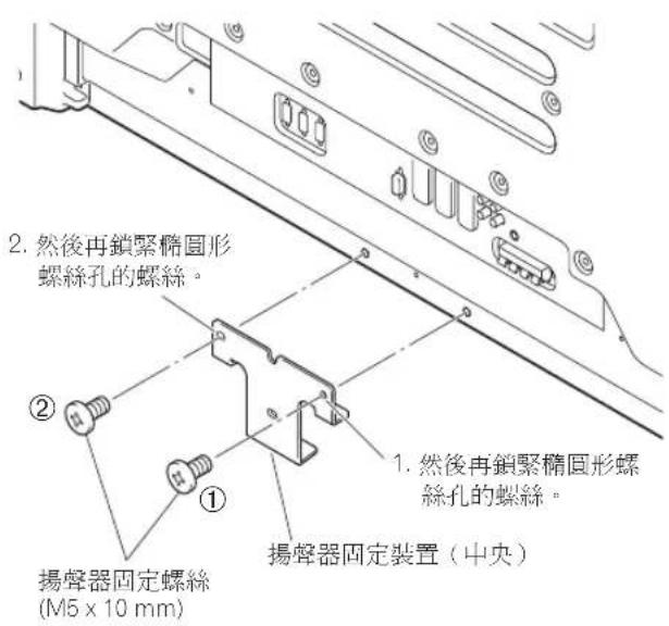 PIONEER PDPS65 - 將揚聲器固定裝置安裝到平面電視後方。 - 2