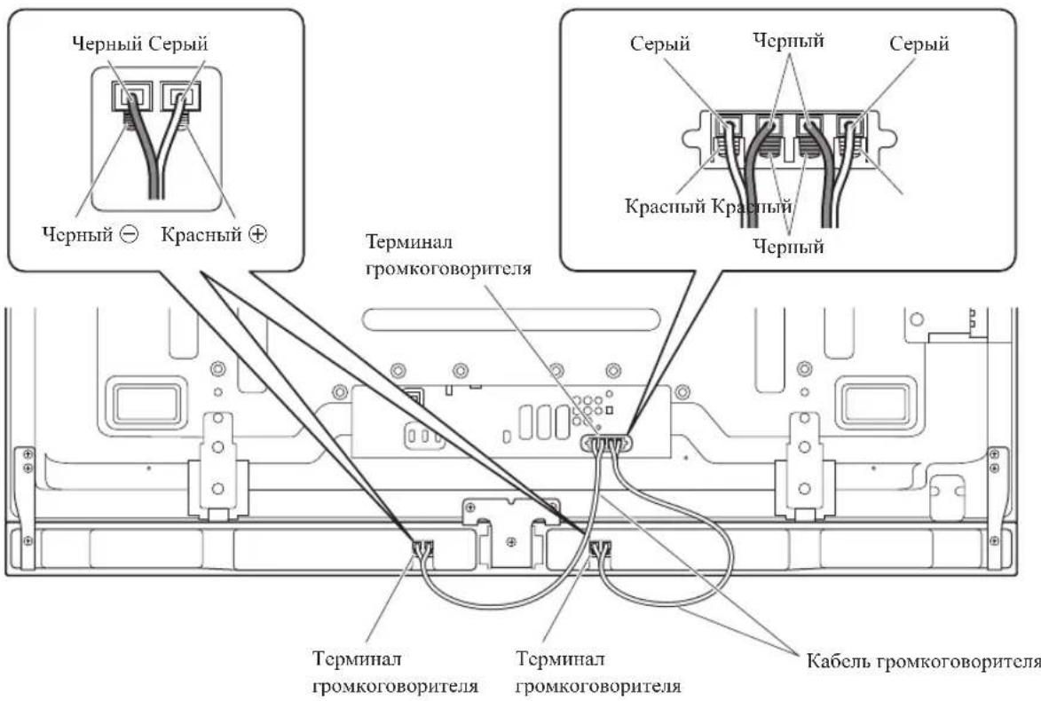 PIONEER PDPS65 - Соедините обратный конец кабелей громкоговорителей с задней частью телевизора с Плоским Экраном. - 1