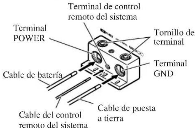 PIONEER PRSA900 - Conecte los cables al terminal. - 1