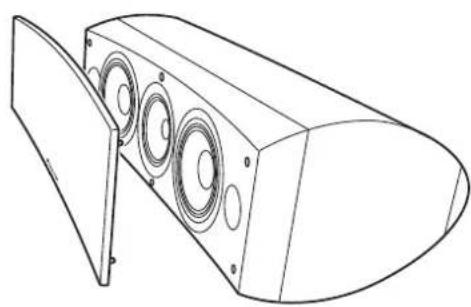 PIONEER S8EXW - Påsætning/aftagning af gitterdæksel - 1