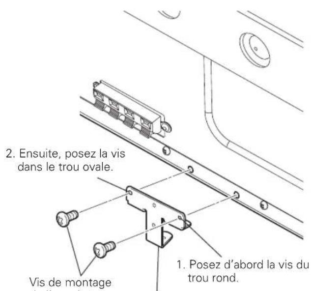 PIONEER PDPS59 - Posez les plaques de fixation de l'enceinte au dos du téléviseur plasma. - 2