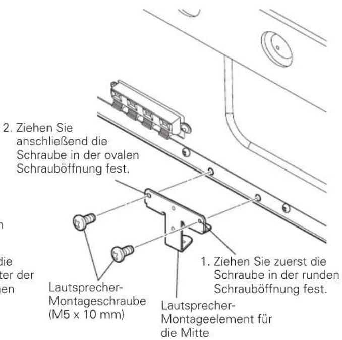 PIONEER PDPS59 - Befestigen Sie die Lautsprecher-Montageelemente an der Rückseite des Plasma-Fernsehers. - 2