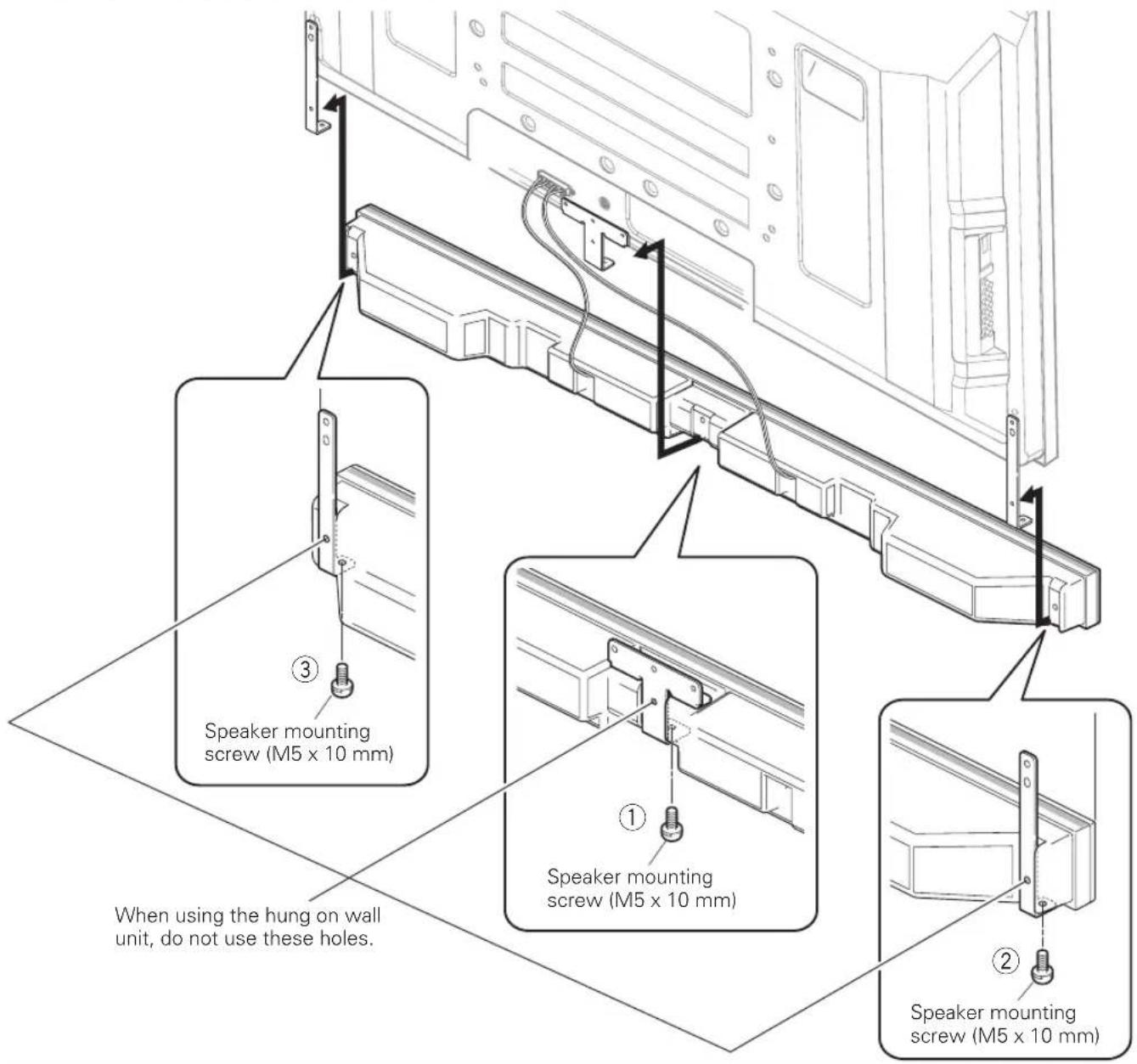 PIONEER PDPS59 - Fit the speaker to the mounting fittings the correct direction. - 1