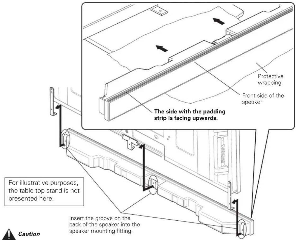 PIONEER PDPS59 - Fit the speaker to the mounting fittings in the correct direction. - 1