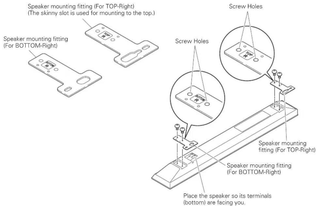 PIONEER PDPS60 - Attaching the Speaker Mounting Fittings to the Speakers. - 1