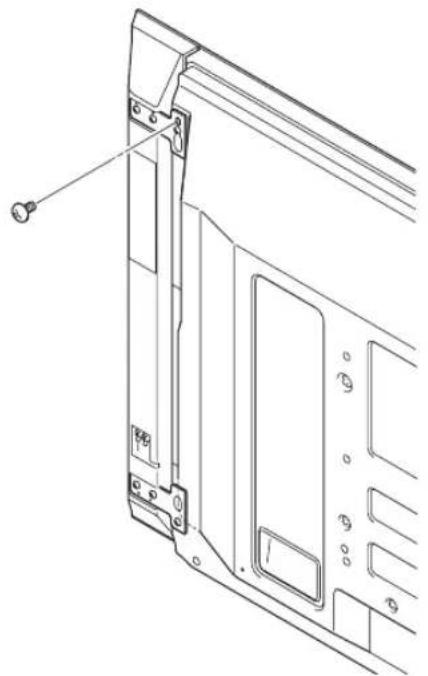 PIONEER PDPS60 - Hang het montagestuk van de luidspreker aan de schroef die u aan de bovenzijde heeft geinstallerd door het brede gedeelte erover heb te schuiven en het in de gleuf te latent zakken; draai de laagste schroef tijdelijk aan. - 2
